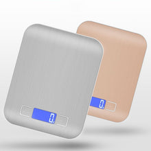 Load image into Gallery viewer, 11 LB / 5000g Electronic Kitchen Scale Stainless Steel Digital Food Scale Weighing Scale LCD High Precision Measuring Tools