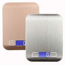 Load image into Gallery viewer, 11 LB / 5000g Electronic Kitchen Scale Stainless Steel Digital Food Scale Weighing Scale LCD High Precision Measuring Tools
