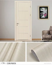 Load image into Gallery viewer, Wood Grain Door Sticker Waterproof Adhesive Wallpaper Wooden Door Renovation Cabinet Furniture Home Decor DIY Wall Mural Decals
