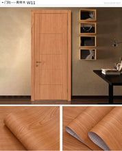 Load image into Gallery viewer, Wood Grain Door Sticker Waterproof Adhesive Wallpaper Wooden Door Renovation Cabinet Furniture Home Decor DIY Wall Mural Decals
