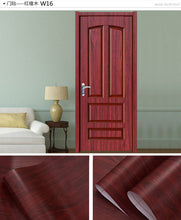 Load image into Gallery viewer, Wood Grain Door Sticker Waterproof Adhesive Wallpaper Wooden Door Renovation Cabinet Furniture Home Decor DIY Wall Mural Decals
