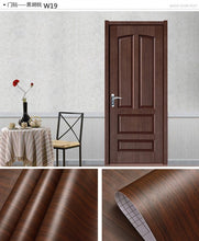 Load image into Gallery viewer, Wood Grain Door Sticker Waterproof Adhesive Wallpaper Wooden Door Renovation Cabinet Furniture Home Decor DIY Wall Mural Decals

